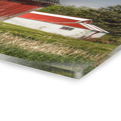 U R There Photography Hollenbeck Road Red II Rustic Farmhouse Acrylic Wall Print