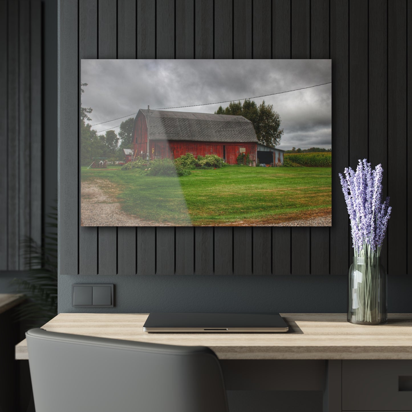 U R There Photography Country Red Rustic Farmhouse Acrylic Wall Print