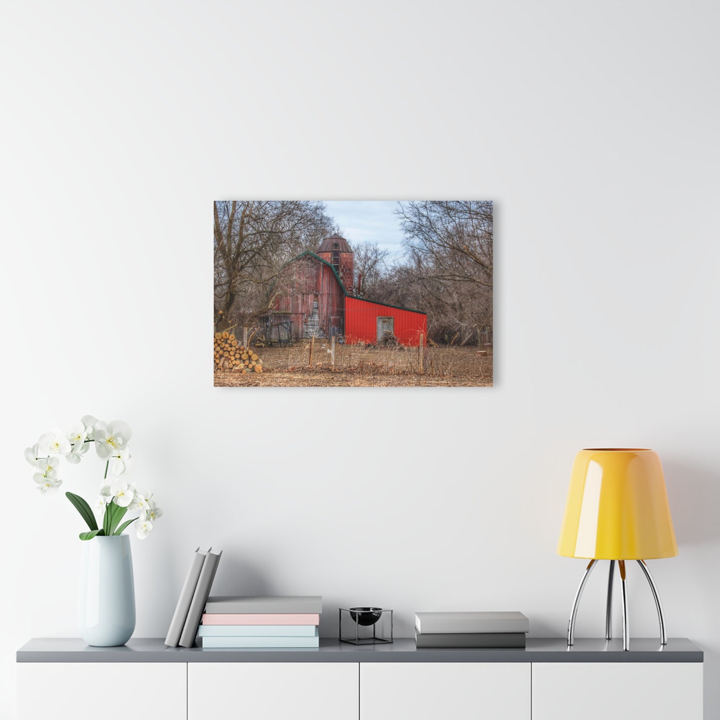 U R There Photography Bray Road Hidden Barnyard Red I Rustic Farmhouse Acrylic Wall Print