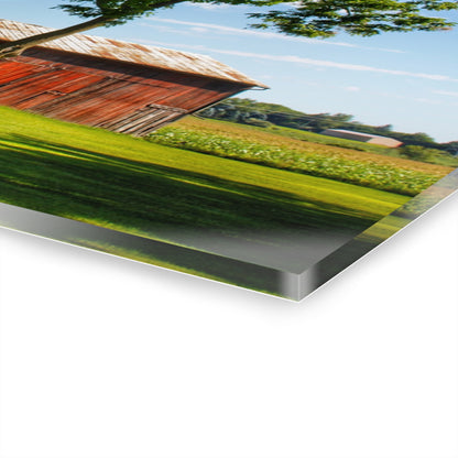 U R There Photography Hunters Creek Little Red Cow Barn Rustic Farmhouse Acrylic Wall Print