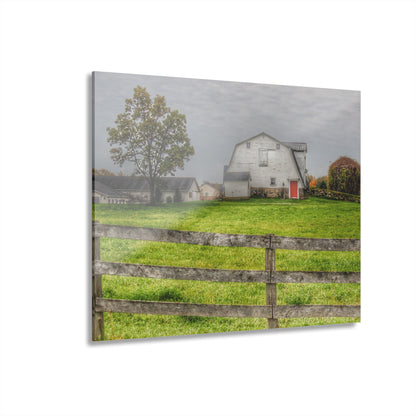 U R There Photography Hill Road Hillside White Rustic Farmhouse Acrylic Wall Print