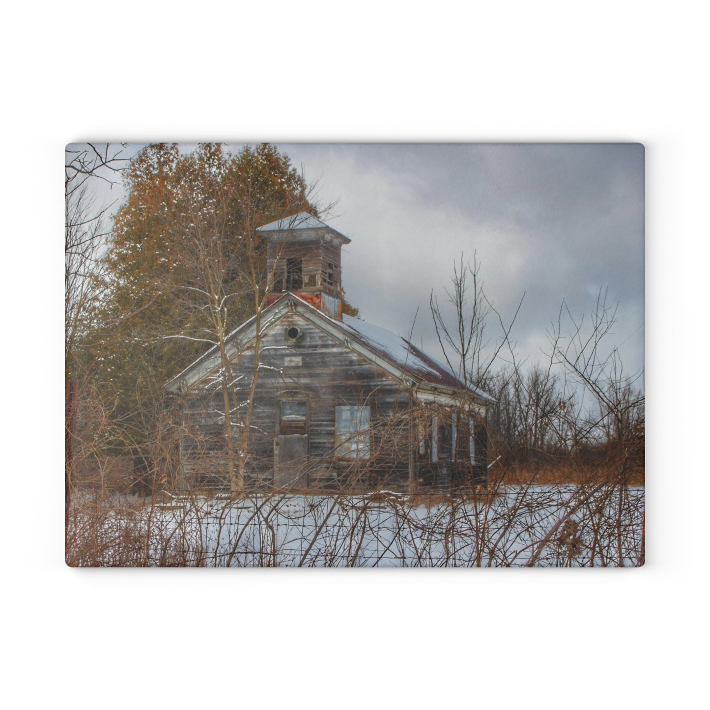 Barn Boutique Rustic Tempered-Glass Cutting Board| Vermilya Schoolhouse II