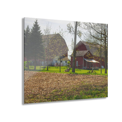 U R There Photography Bishop Road Reds III Rustic Farmhouse Acrylic Wall Print