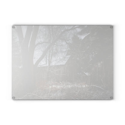 U R There Photography Willard Road Hidden Grey Rustic Farmhouse Tempered-Glass Cutting Board