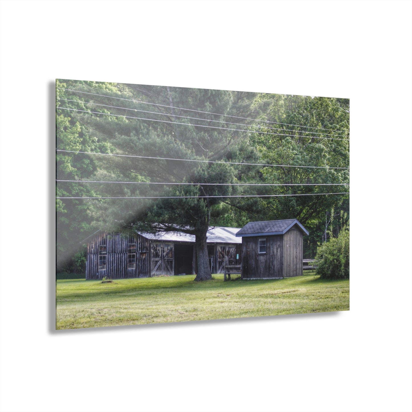 U R There Photography Leonard Road Roadside Greys Rustic Farmhouse Acrylic Wall Print