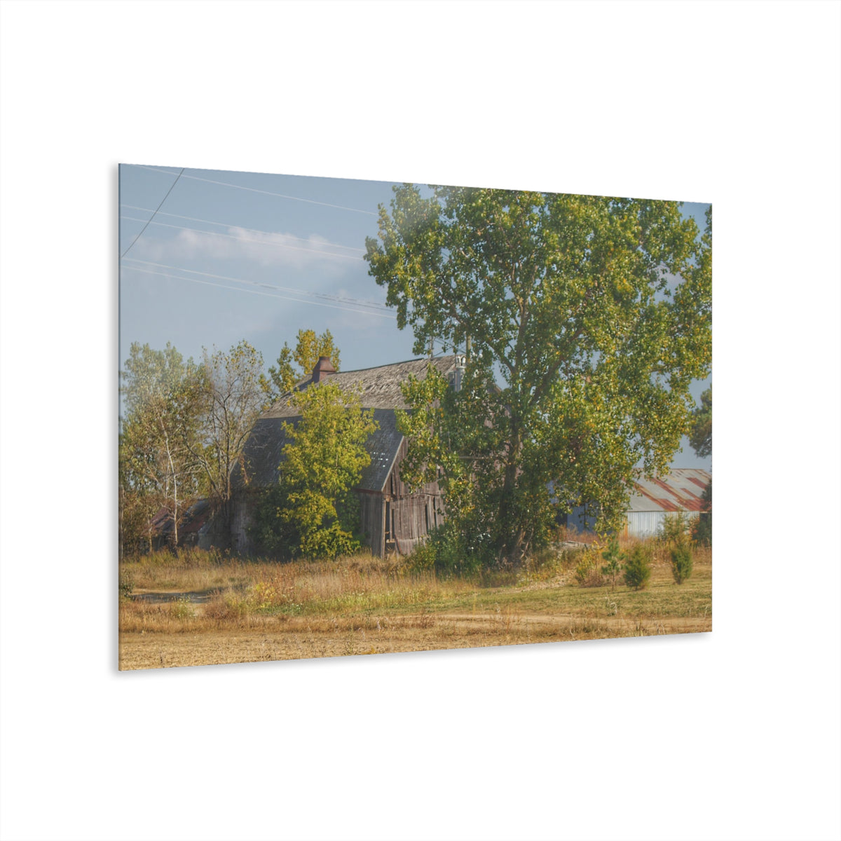 Barnes Road Grey Rustic Farmhouse Acrylic Wall Print