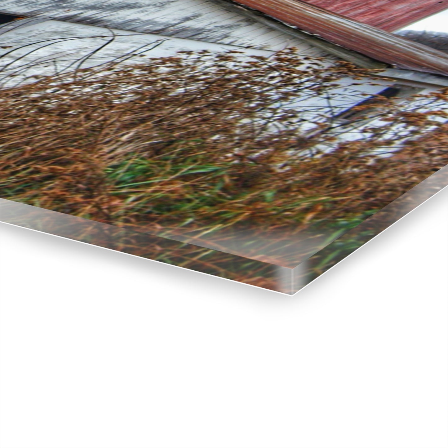 U R There Photography German Road Forgotten Red II Rustic Farmhouse Acrylic Wall Print