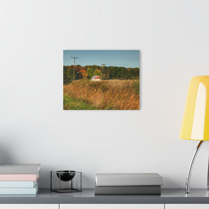 U R There Photography Murphy Lake Road Hidden Red Rustic Farmhouse Acrylic Wall Print