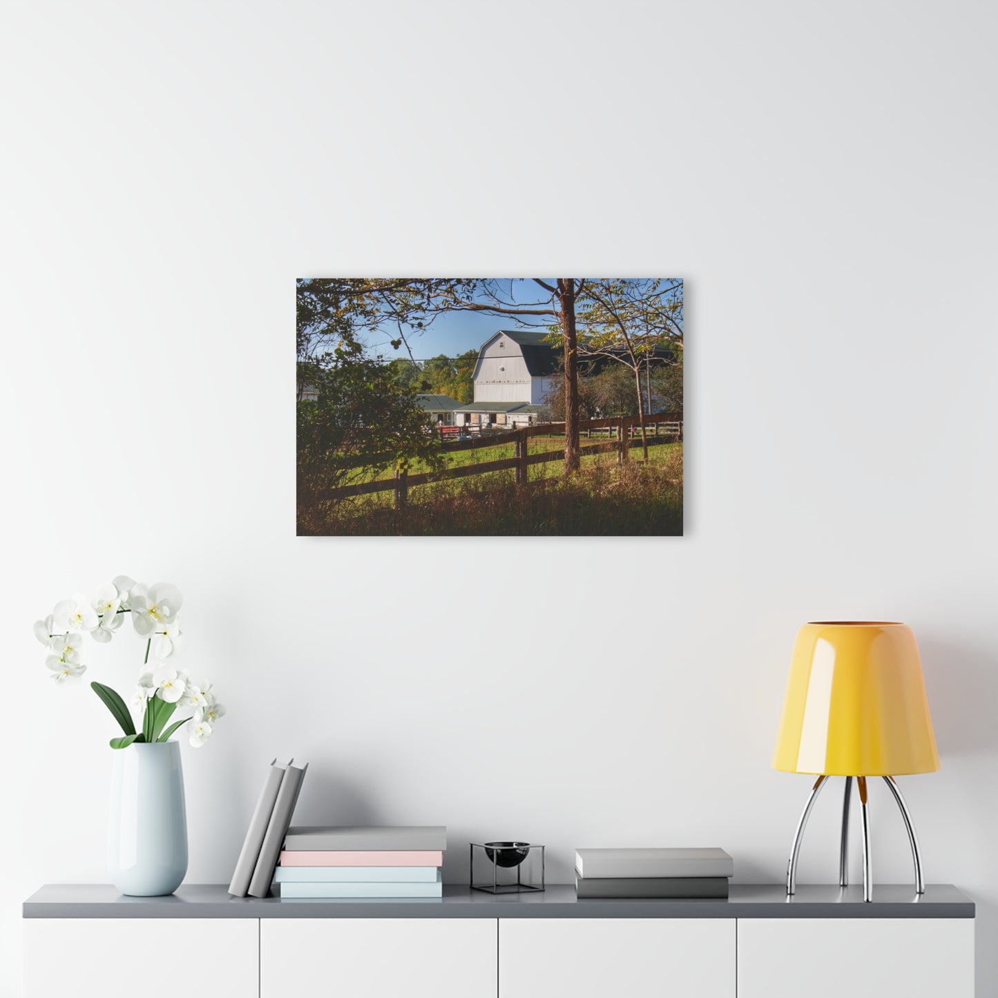 Barn Boutique Modern Farmhouse Acrylic Wall Print| Oakwood Road White I