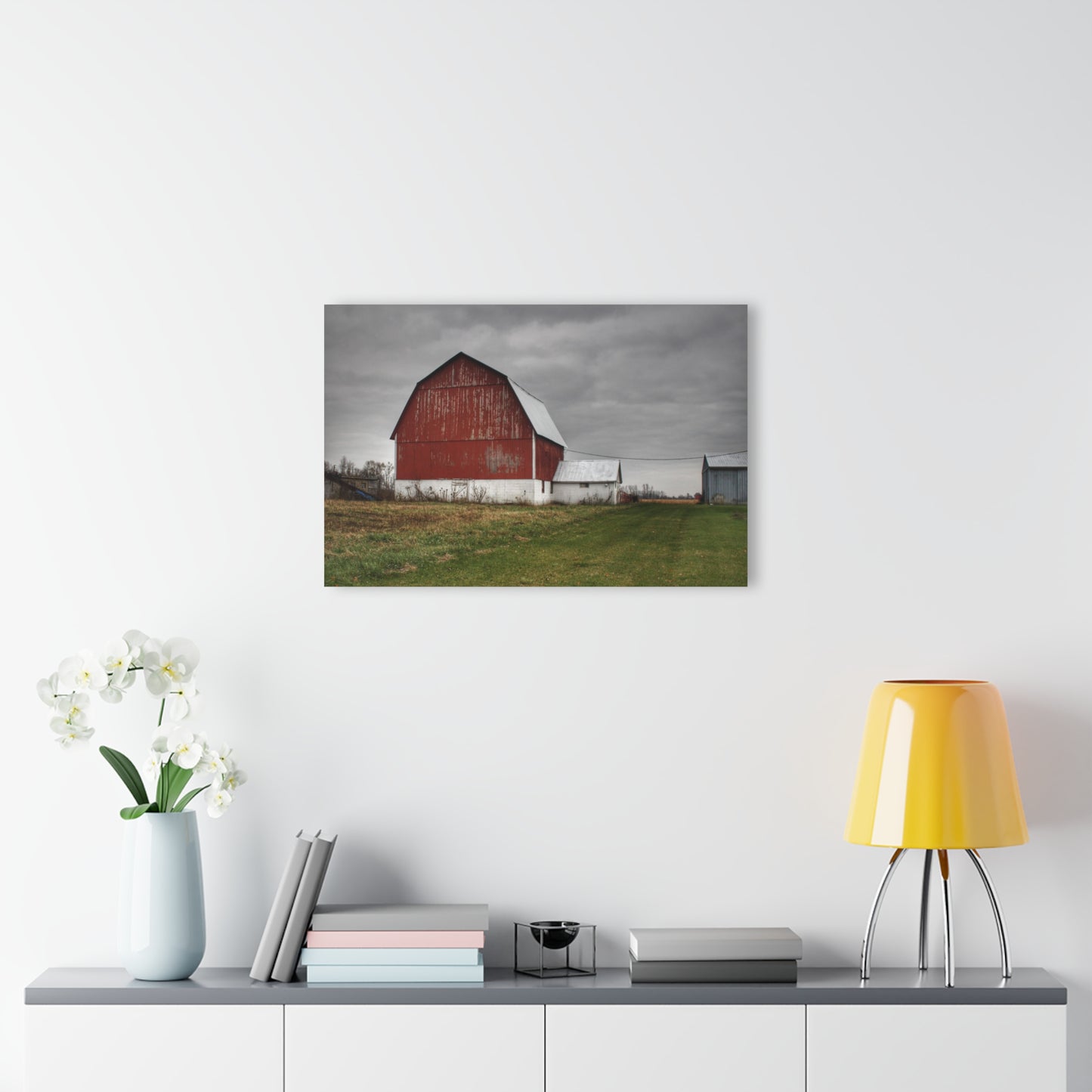 U R There Photography Mills Road Red I Rustic Farmhouse Acrylic Wall Print