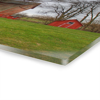 U R There Photography Lake George Red II Rustic Farmhouse Acrylic Wall Print