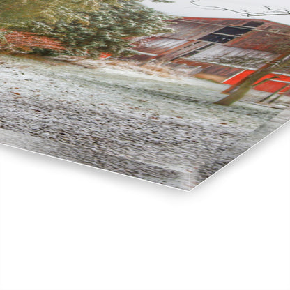 U R There Photography Lum Hidden Red Rustic Farmhouse Acrylic Wall Print