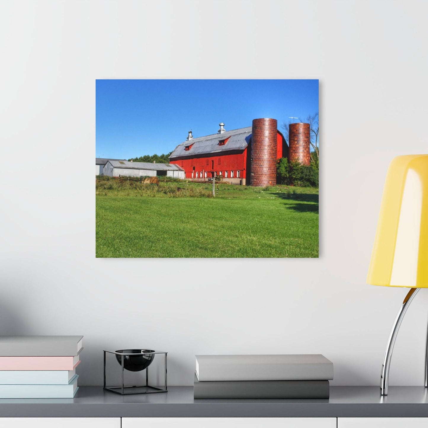 Barn Boutique Modern Farmhouse Acrylic Wall Print| Baldwin Red II