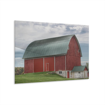 U R There Photography Elmwood Road Red I Rustic Farmhouse Acrylic Wall Print