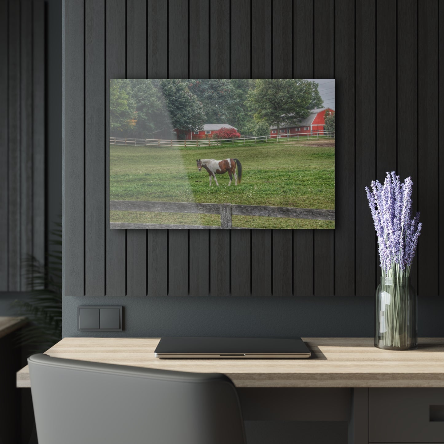 Barn Boutique Modern Farmhouse Acrylic Wall Print| Painted Pony in Pasture