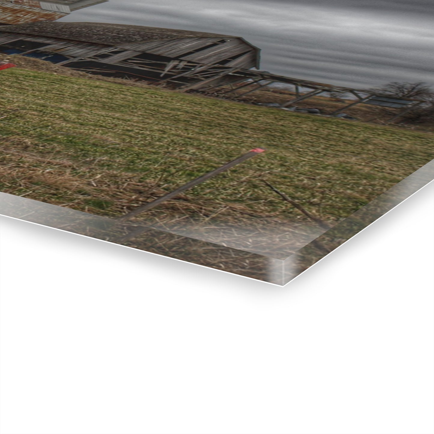 U R There Photography Dodge Road Grey II Rustic Farmhouse Acrylic Wall Print