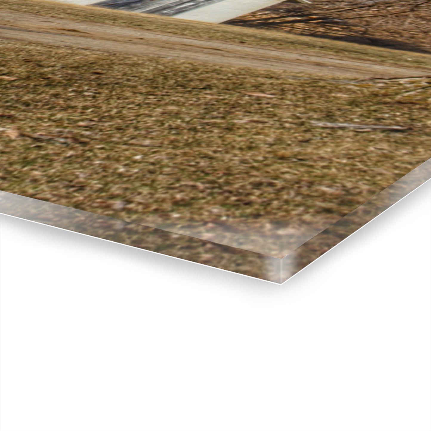 U R There Photography Mayville Road Red and Silo Rustic Farmhouse Acrylic Wall Print