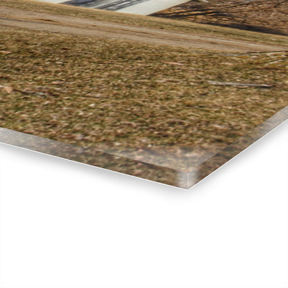 U R There Photography Mayville Road Red and Silo Rustic Farmhouse Acrylic Wall Print