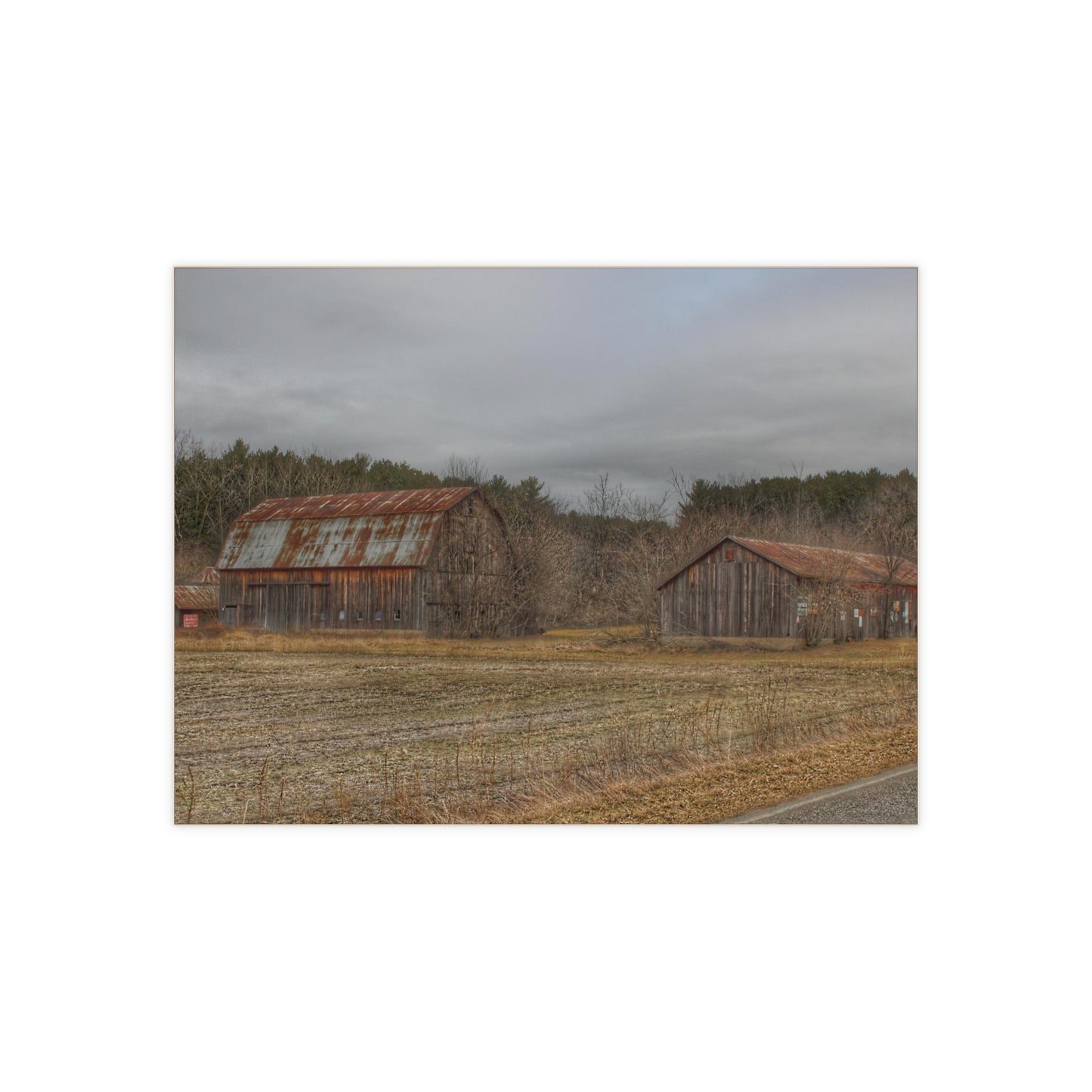U R There Photography Barns of Arbela III Rustic Farmhouse Decorative Ceramic Tile