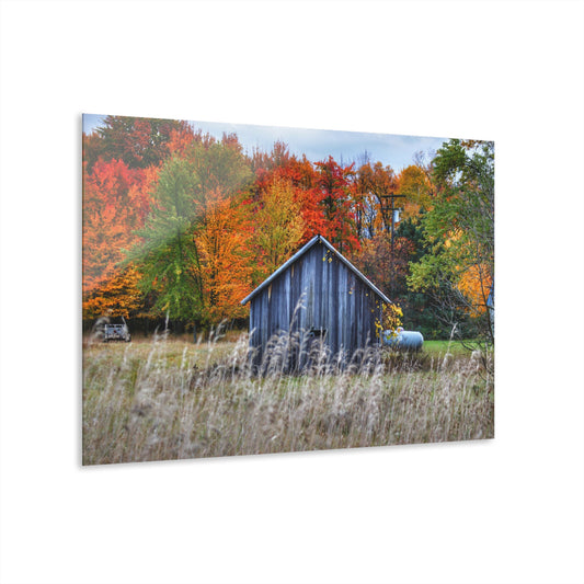 U R There Photography Beyond Church Road Little Grey Rustic Farmhouse Acrylic Wall Print