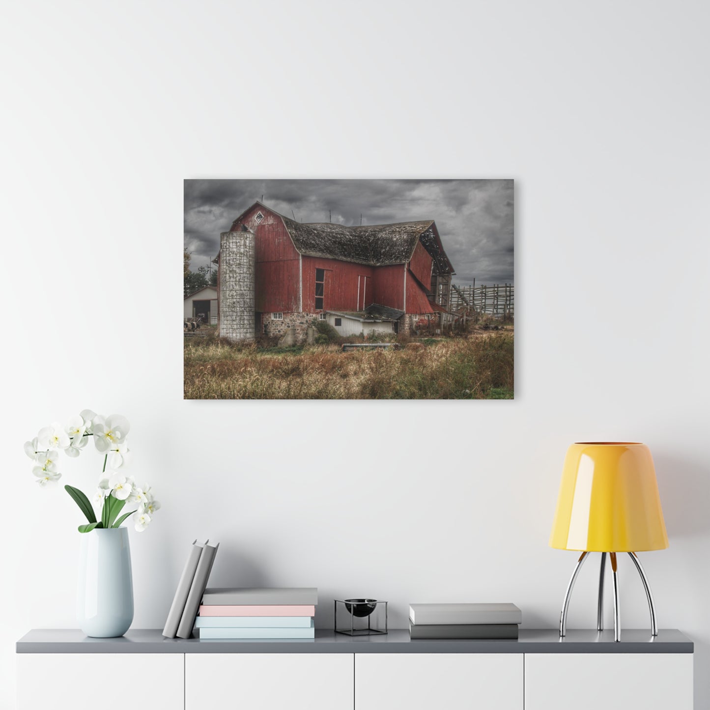 U R There Photography Hurds Corner Red II Rustic Farmhouse Acrylic Wall Print