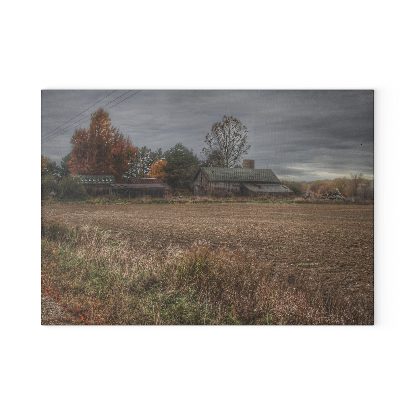 Barn Boutique Rustic Tempered-Glass Cutting Board| Birch Run Road Greys II