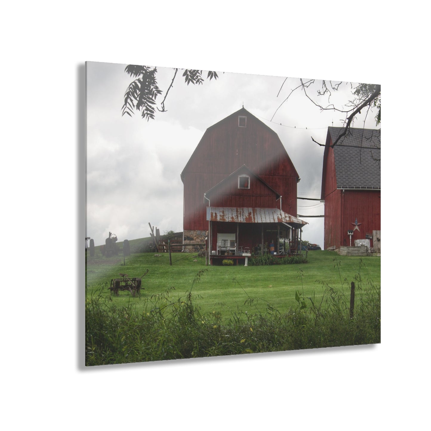U R There Photography Bishop Road Reds II Rustic Farmhouse Acrylic Wall Print