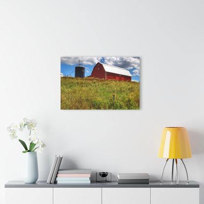U R There Photography South Henderson Road Hilltop Red I Rustic Farmhouse Acrylic Wall Print