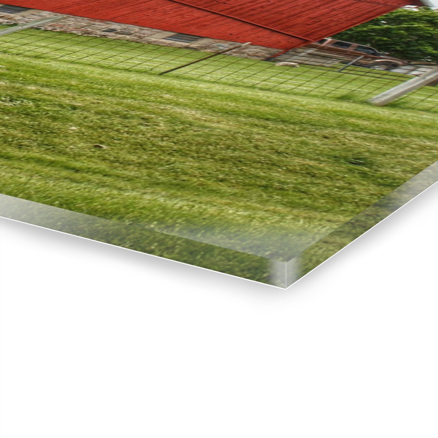 U R There Photography Elba Road Red II Rustic Farmhouse Acrylic Wall Print