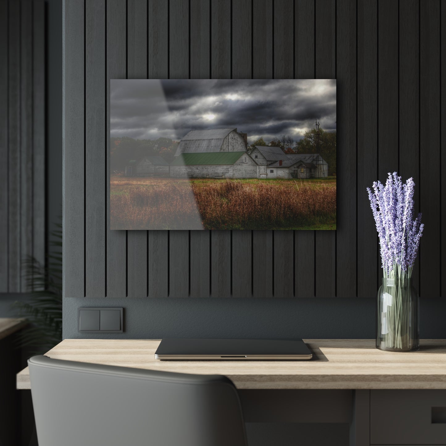 U R There Photography Farnsworth Road White Rustic Farmhouse Acrylic Wall Print