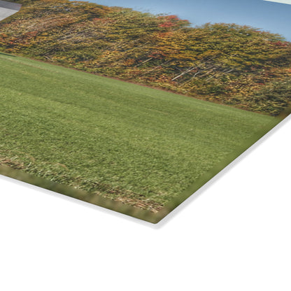 U R There Photography Ubly Road Red Rustic Farmhouse Tempered-Glass Cutting Board
