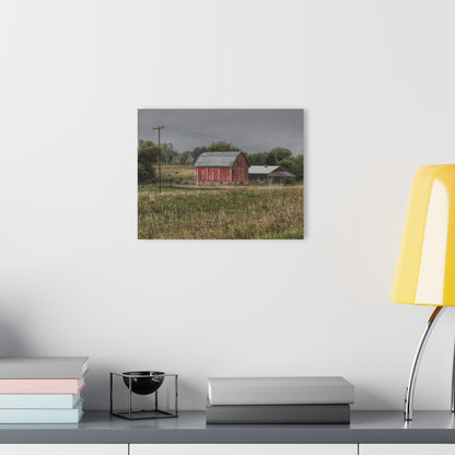 U R There Photography North Lake Road Red I Rustic Farmhouse Acrylic Wall Print