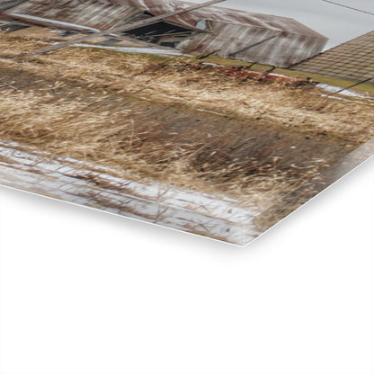 U R There Photography Norway Lake Road Grey Rustic Farmhouse Acrylic Wall Print