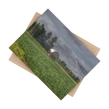 U R There Photography Belsay Grey Among the Pines Rustic Farmhouse Decorative Ceramic Tile