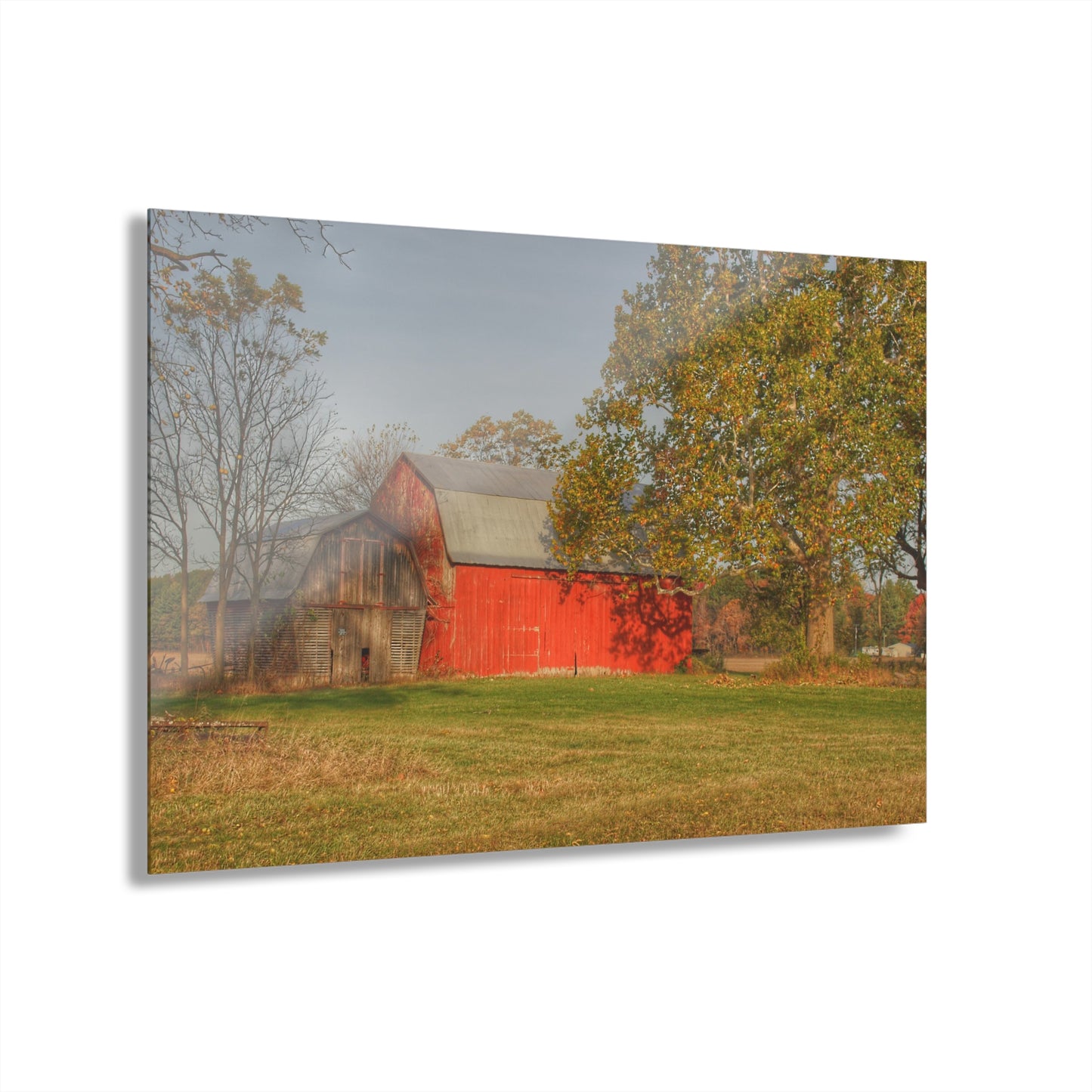 U R There Photography Barkley Road Red I Rustic Farmhouse Acrylic Wall Print
