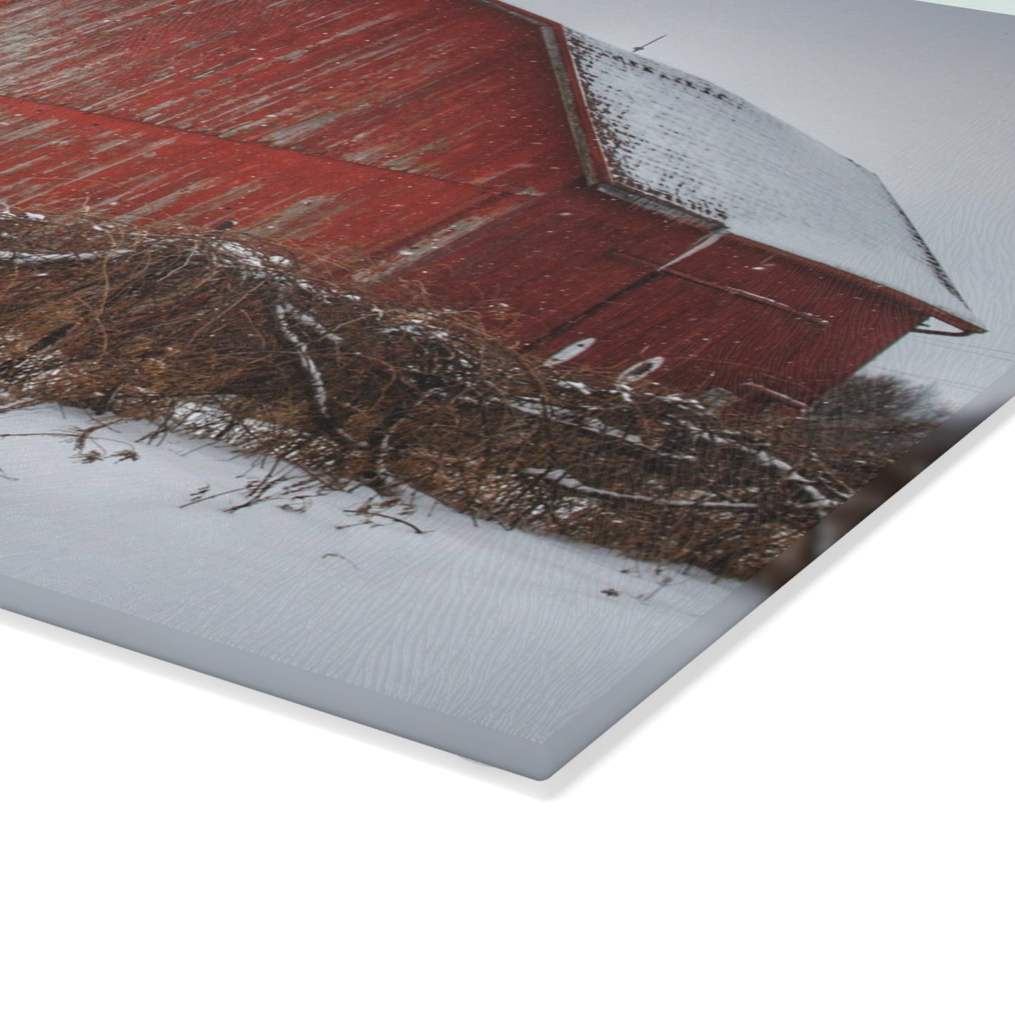 U R There Photography Hadley Road Barn at the Bend Rustic Farmhouse Tempered-Glass Cutting Board