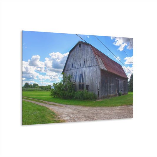 U R There Photography Schoenherr Road Grey I Rustic Farmhouse Acrylic Wall Print