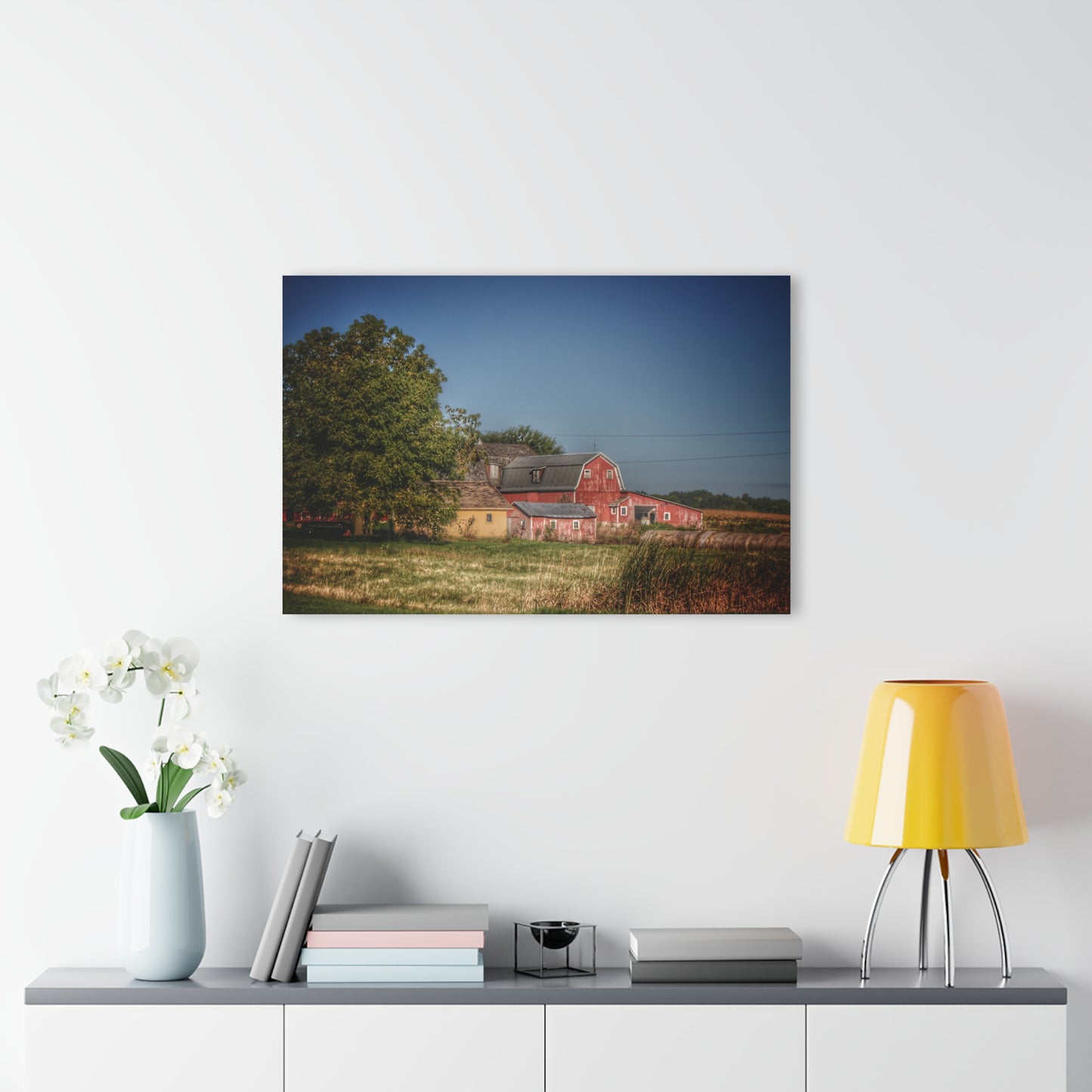 U R There Photography Rochester Road Red I Rustic Farmhouse Acrylic Wall Print