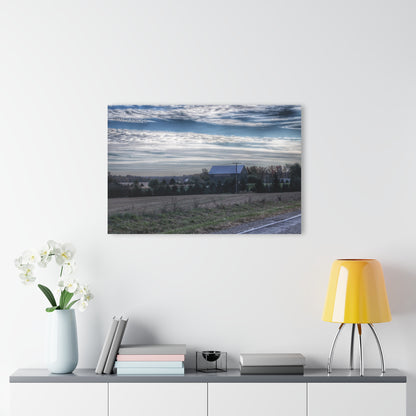 U R There Photography Burnside Road Grey Blues Rustic Farmhouse Acrylic Wall Print