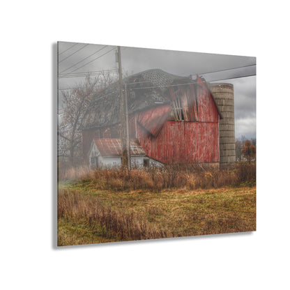 U R There Photography German Road Forgotten Red I Rustic Farmhouse Acrylic Wall Print