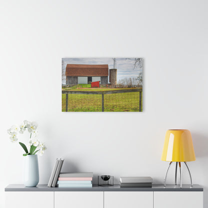 U R There Photography North Vassar Road Grey Rustic Farmhouse Acrylic Wall Print