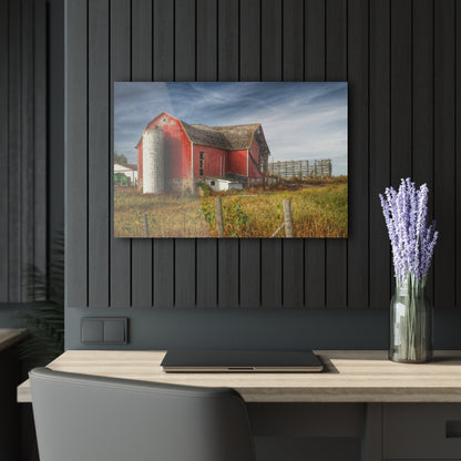 U R There Photography Hurds Corner Red I Rustic Farmhouse Acrylic Wall Print