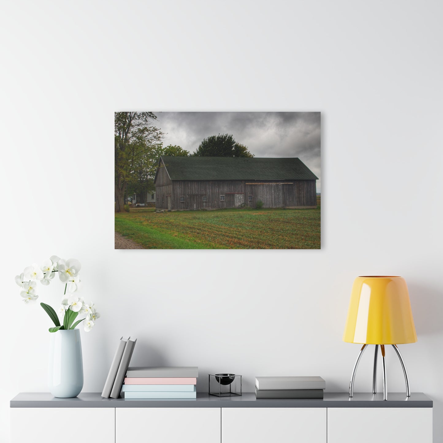 U R There Photography Weaver Road Grey Rustic Farmhouse Acrylic Wall Print