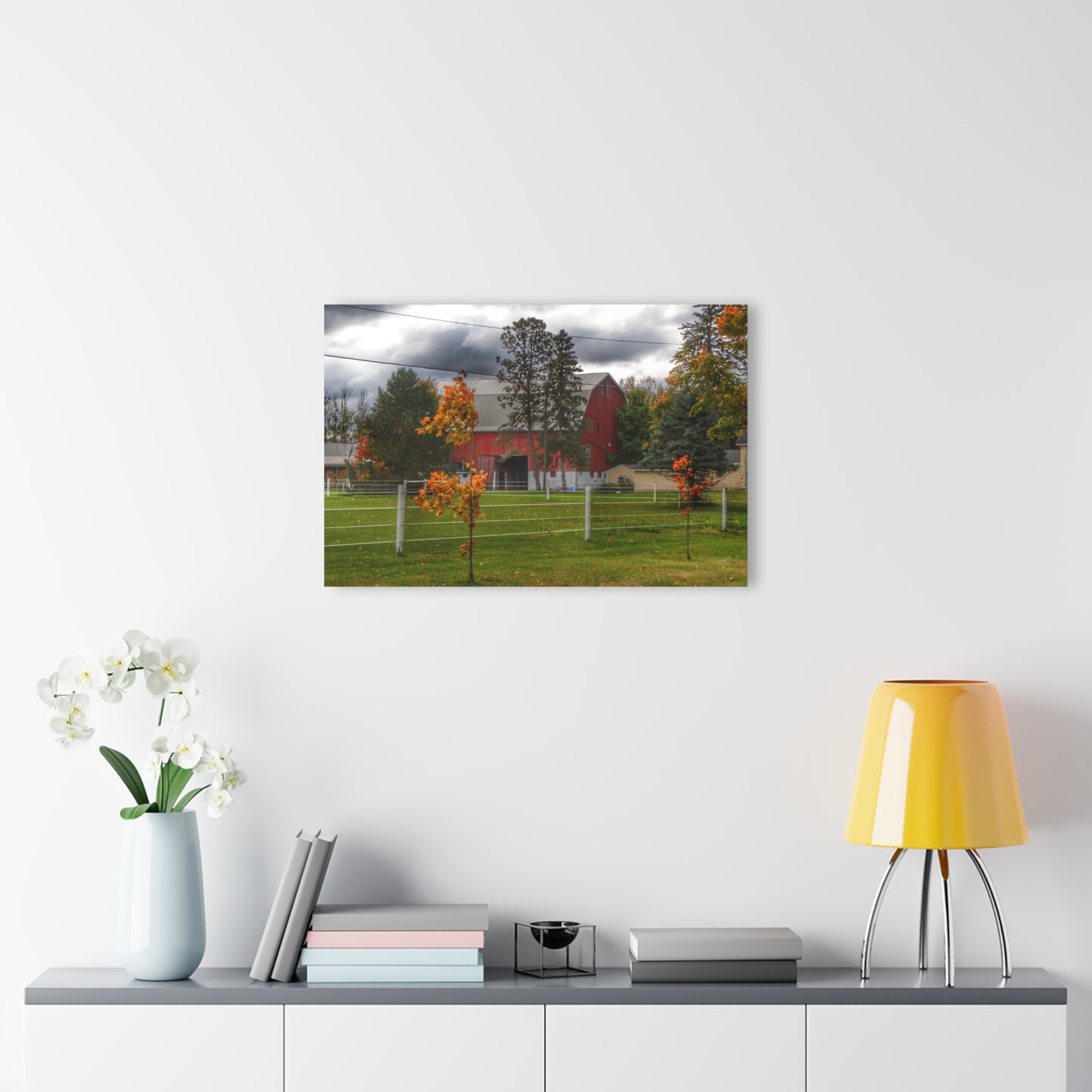 U R There Photography Farnsworth Road Red I Rustic Farmhouse Acrylic Wall Print