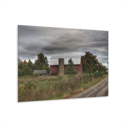 U R There Photography Columbiaville Red in Fall I Rustic Farmhouse Acrylic Wall Print