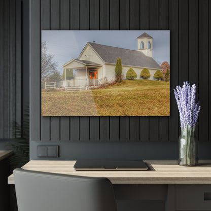 U R There Photography Oxford Chapel Rustic Farmhouse Acrylic Wall Print