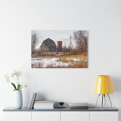 U R There Photography Secord Lake Road Grey Rustic Farmhouse Acrylic Wall Print
