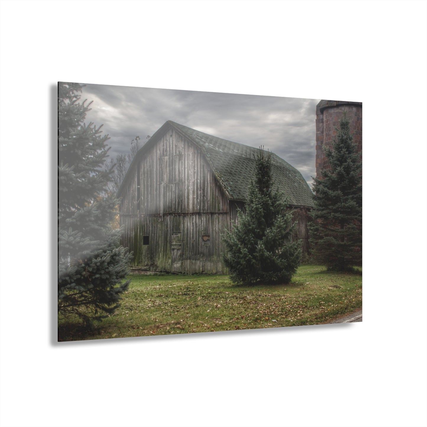 U R There Photography Pero Lake Road Grey I Rustic Farmhouse Acrylic Wall Print