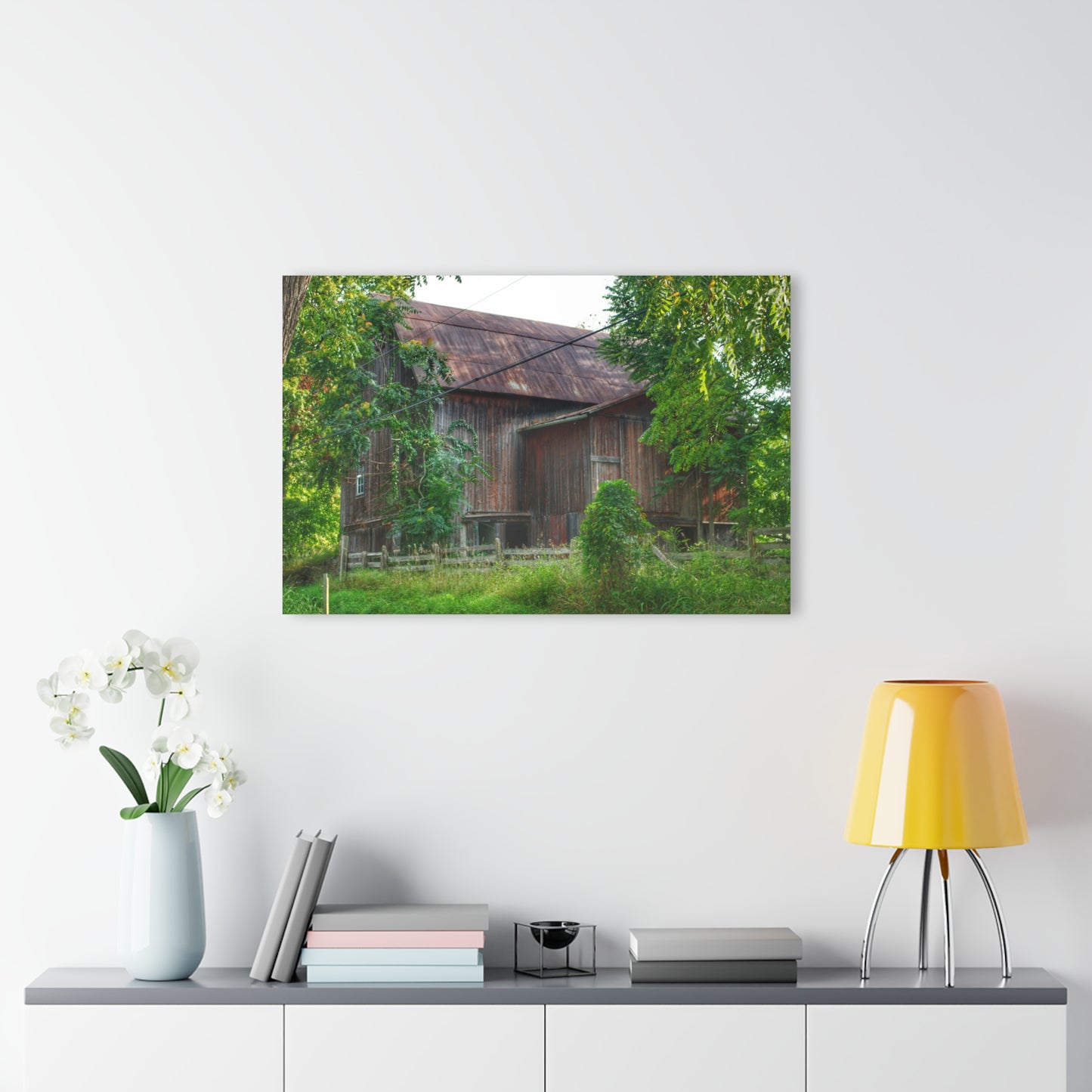 U R There Photography Oxford Rusted Red I Rustic Farmhouse Acrylic Wall Print