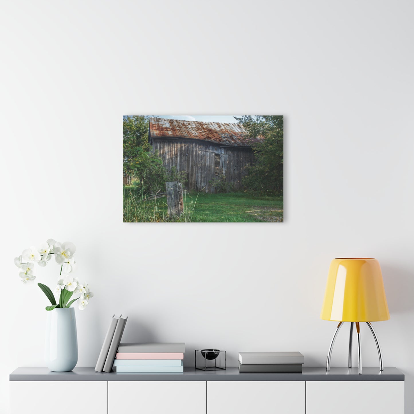 U R There Photography Rusted Grey Rustic Farmhouse Acrylic Wall Print